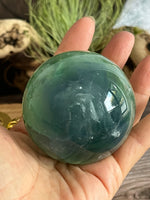 433g Blue Green Fluorite Sphere