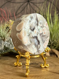 131g Flower Agate Round Slice