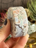 131g Flower Agate Round Slice