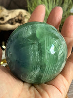 433g Blue Green Fluorite Sphere