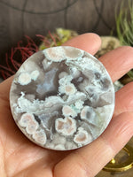 131g Flower Agate Round Slice