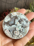 131g Flower Agate Round Slice