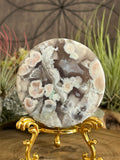 131g Flower Agate Round Slice