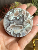 131g Flower Agate Round Slice