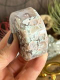 131g Flower Agate Round Slice