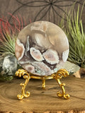 131g Flower Agate Round Slice