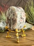 131g Flower Agate Round Slice