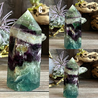 Rainbow Feather Fluorite Tower