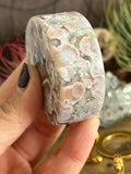 131g Flower Agate Round Slice