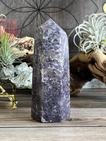 447g Natural Lepidolite Tower