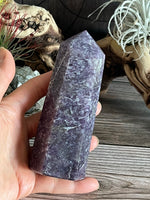 447g Natural Lepidolite Tower